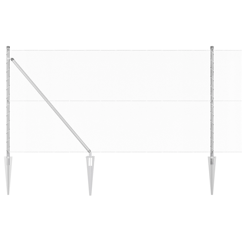 vidaXL Žoga āķis Sudraba 10 x 1,4 m ,13 mm siets, Tērauds