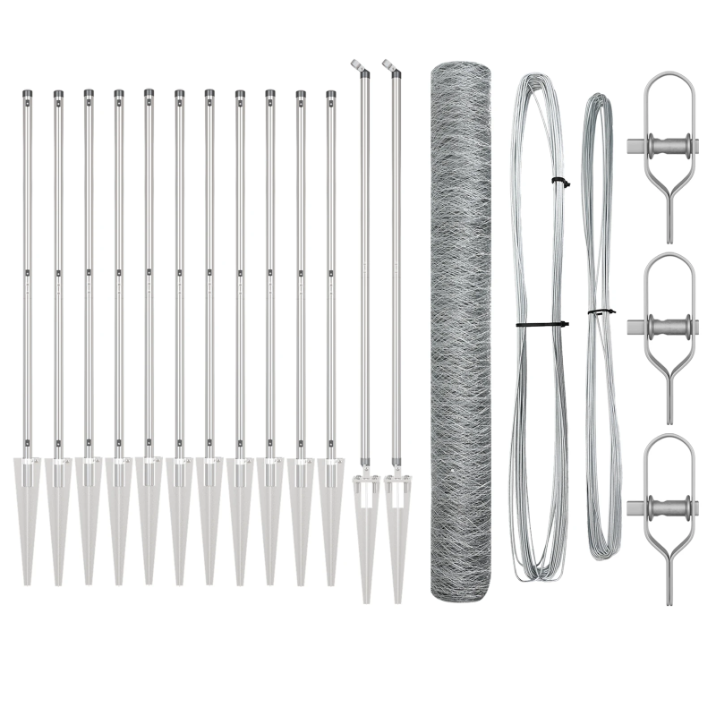vidaXL Žoga āķis Sudraba 10 x 1,4 m ,50 mm siets, Tērauds