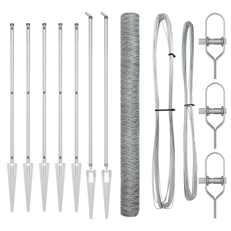 vidaXL Žoga āķis Sudraba 10 x 1,5 m ,36 mm siets, Tērauds
