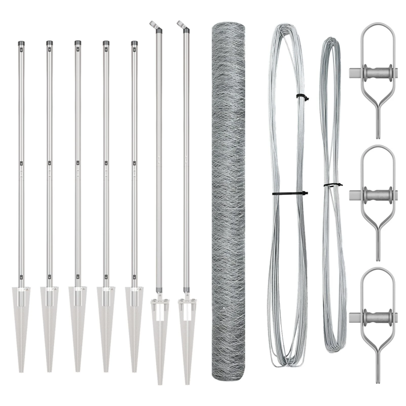 vidaXL Žoga āķis Sudraba 10 x 1,5 m ,36 mm siets, Tērauds
