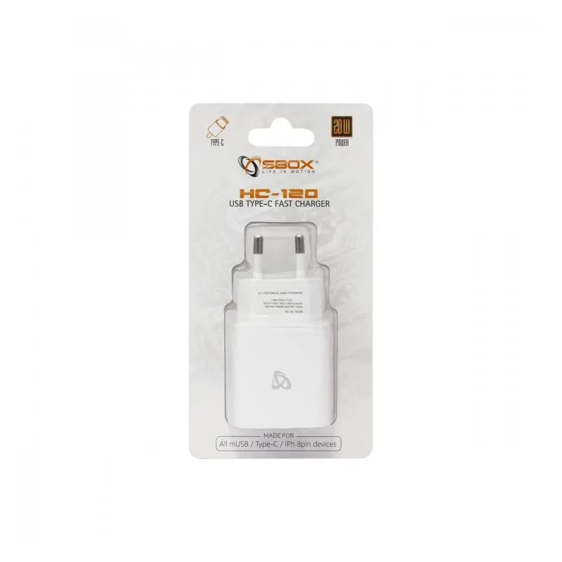Sbox HC-120 USB Type-C home charger white