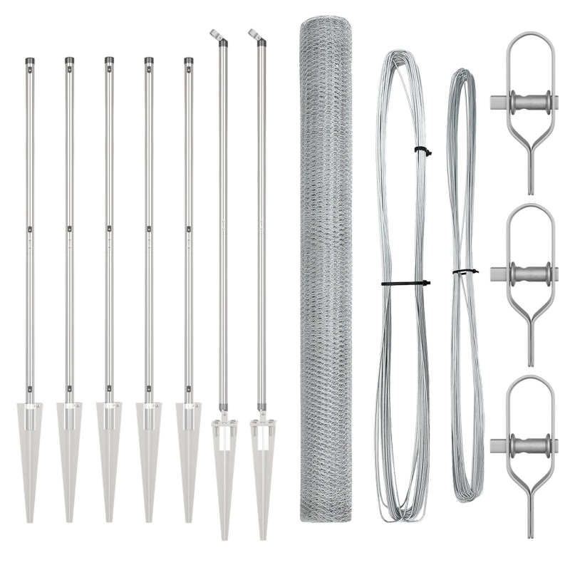 vidaXL Žoga āķis Sudraba 10 x 1,6 m ,13 mm siets, Tērauds
