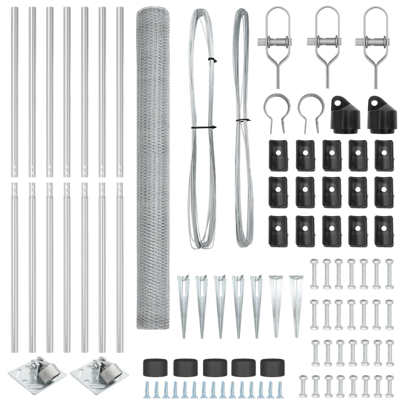 vidaXL Žoga āķis Sudraba 10 x 1,6 m ,25 mm acu, Tērauds