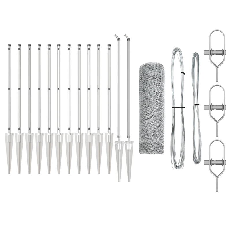 vidaXL Žoga āķis Sudraba 25 x 0,4 m ,25 mm acs, Tērauds