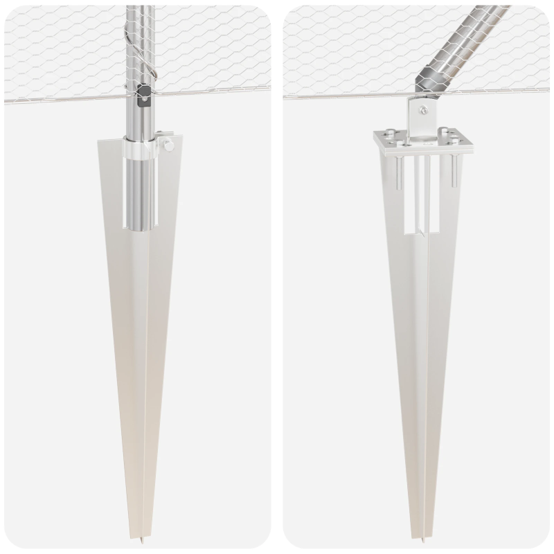 vidaXL Žoga āķis Sudraba 25 x 1,2 m ,13 mm tīkls, Tērauds