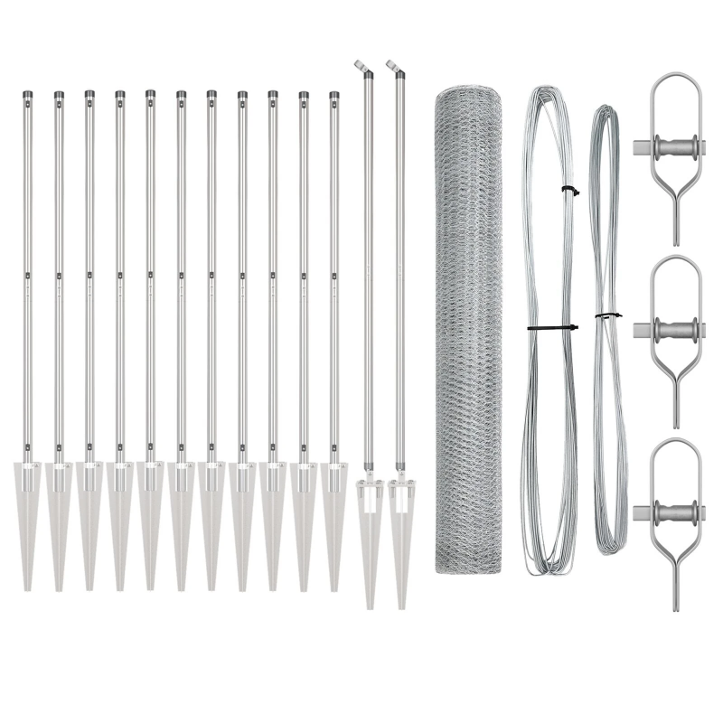 vidaXL Žoga āķis Sudraba 25 x 1,2 m ,25 mm acs, Tērauds
