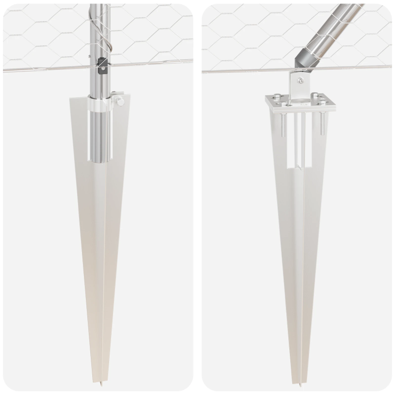 vidaXL Žoga āķis Sudraba 25 x 1,2 m ,25 mm acs, Tērauds