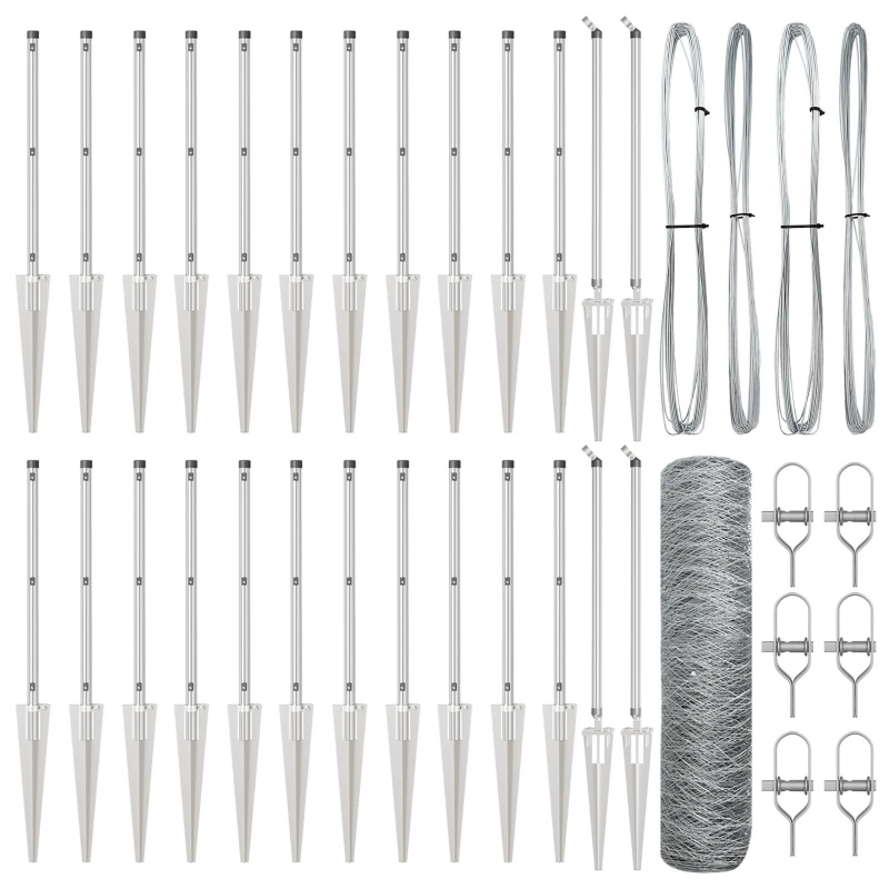 vidaXL Žoga āķis Sudraba 50 x 0,6 m ,36 mm siets, Tērauds