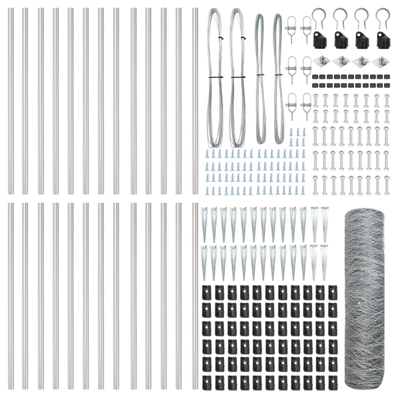 vidaXL Žoga āķis Sudraba 50 x 0,6 m ,50 mm siets, Tērauds