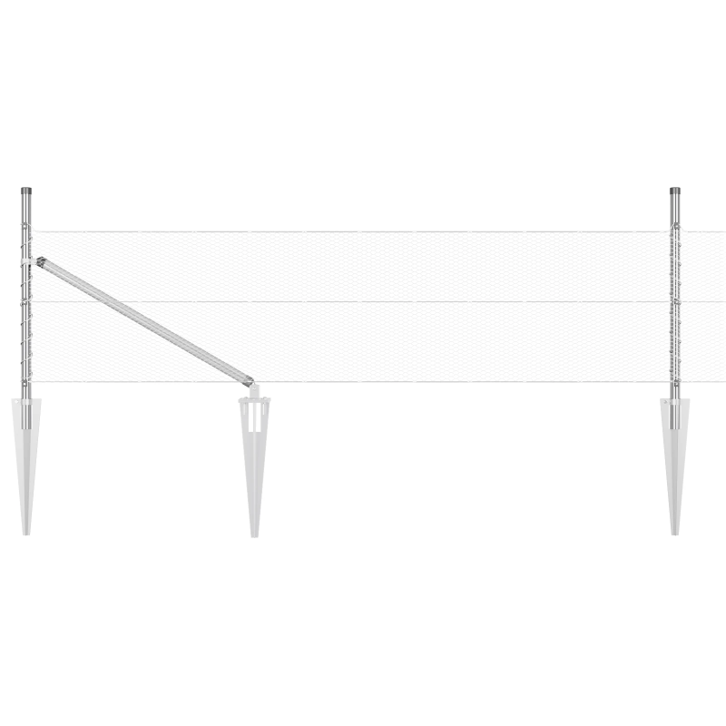 vidaXL Žoga āķis Sudraba 100 x 0,5 m ,13 mm acs, Tērauds