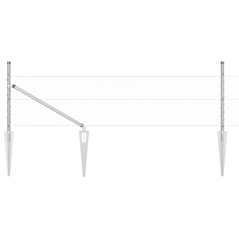 vidaXL Žoga āķis Sudraba 100 x 0,8 m ,25 mm acs, Tērauds