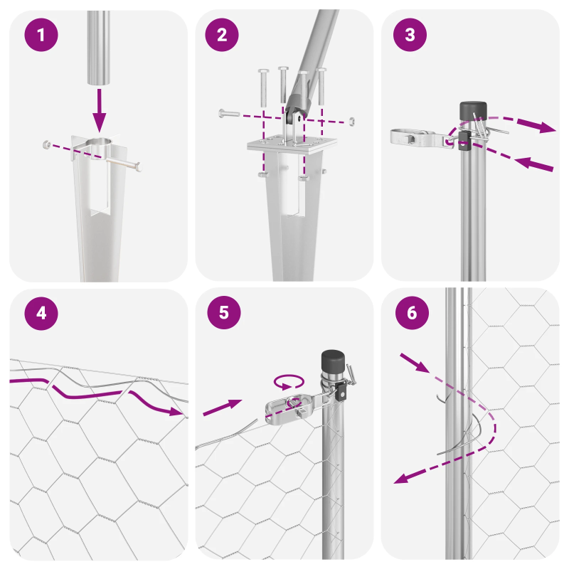 vidaXL Žoga āķis Sudraba 100 x 0,8 m ,36 mm sieta, Tērauds