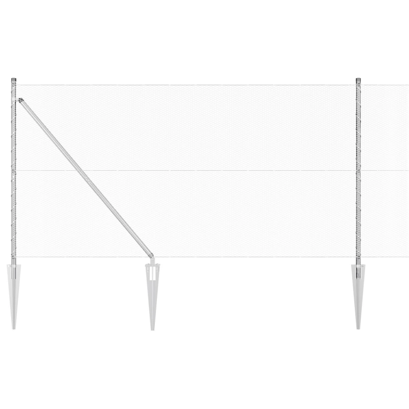 vidaXL Žoga āķis Sudraba 100 x 1 m ,13 mm siets, Tērauds