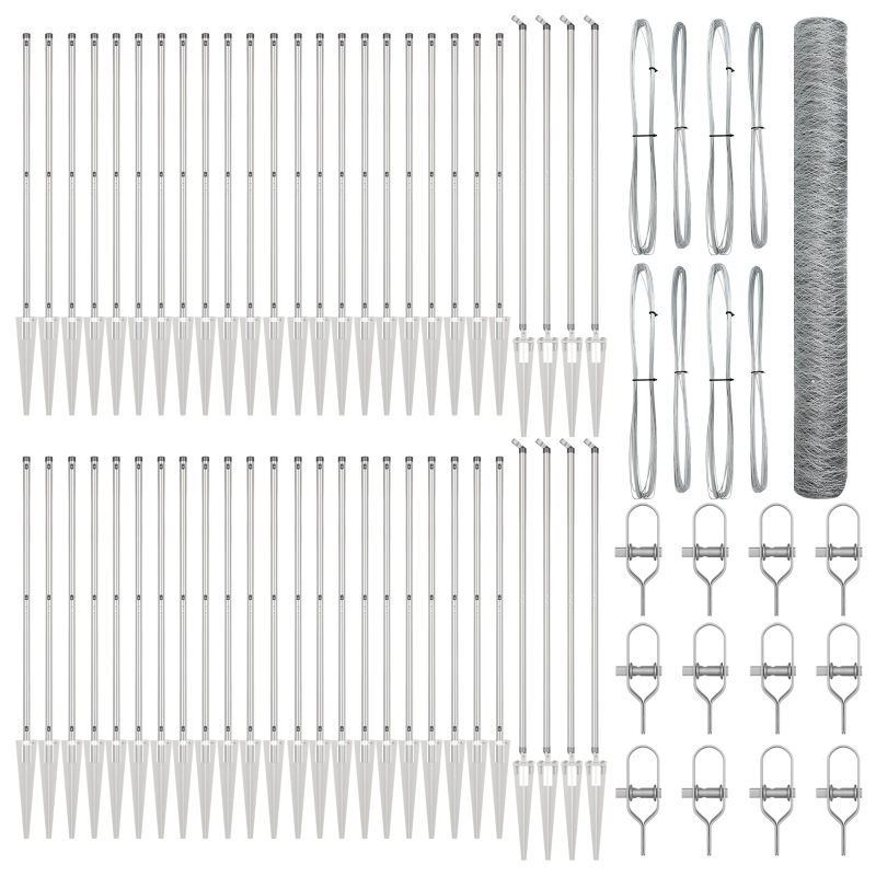 vidaXL Žoga āķis Sudraba 100 x 1,2 m ,50 mm acs, Tērauds