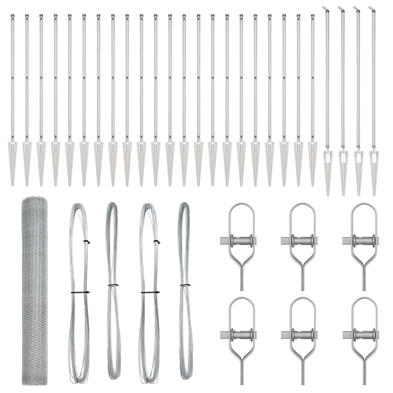 vidaXL Žoga āķis Sudraba 100 x 1,4 m ,25 mm acs, Tērauds