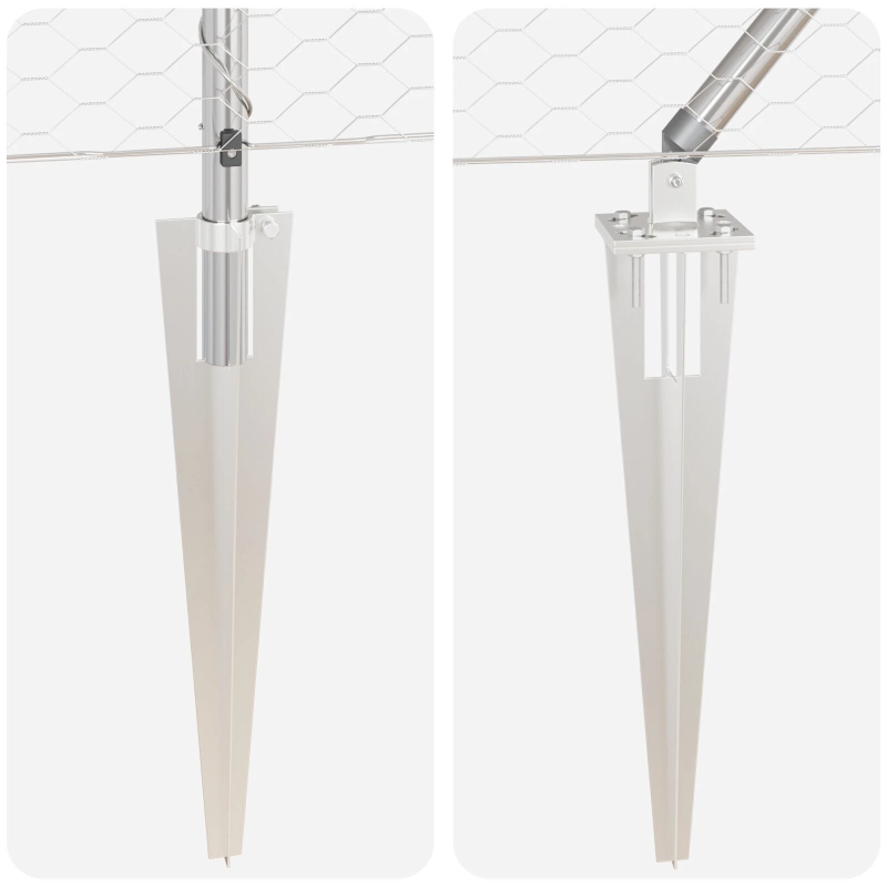 vidaXL Žoga āķis Sudraba 100 x 1,4 m ,36 mm siets, Tērauds