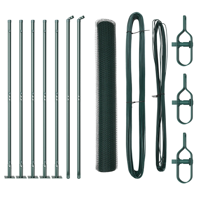 vidaXL Žoga āķis Zaļa 10 x 0,8 m ,13 mm siets, Tērauds un PVC