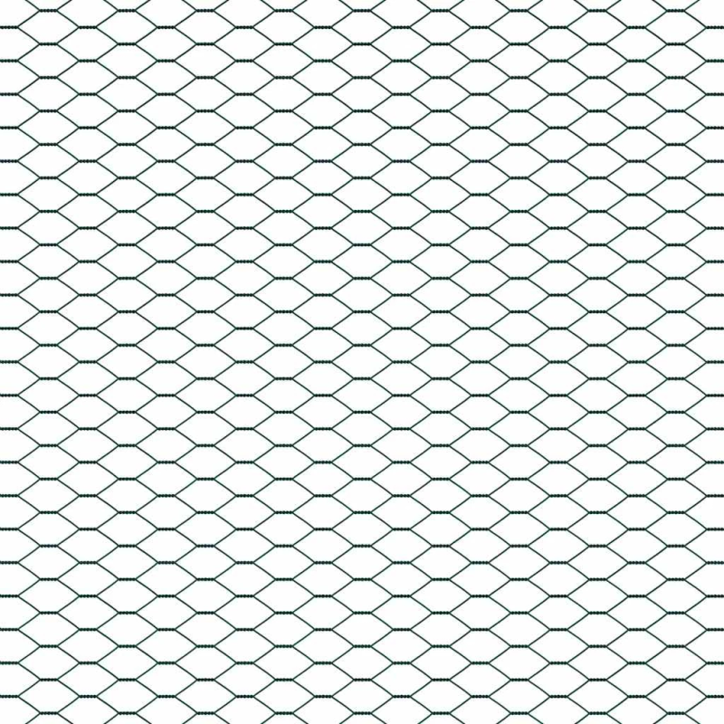 vidaXL Žogs ar stabiem. Zaļa 0.5 x 50 m PVC pārklāts tērauds