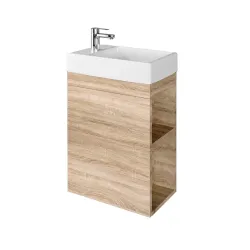 Wall-mounted bathroom cabinet SA 40L OAK with sink