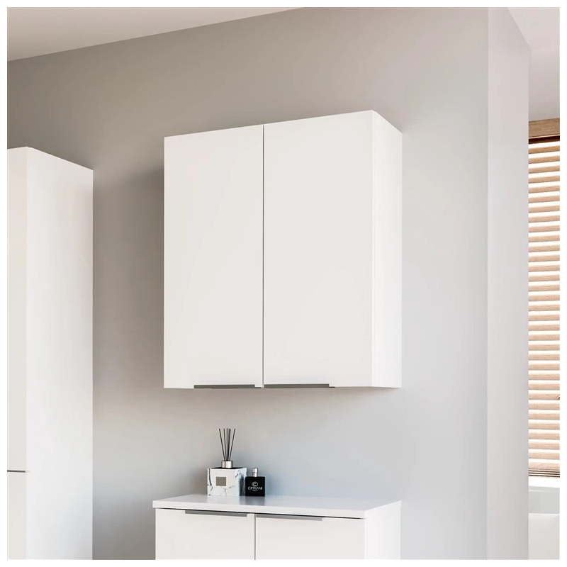 Piekaramais vannas istabas skapītis UV50DL-3, balts