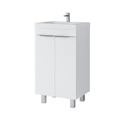 Vonios spintelė su praustuvu Domoletti SA50DL-3, balta sp., 35 cm x 46 cm x 81 cm