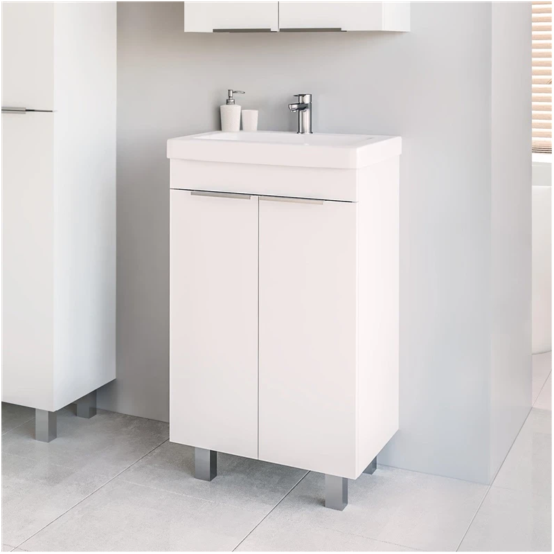 Skapītis ar izlietni DOMOLETTI SA50DL-3, balts, 35×46×81 cm