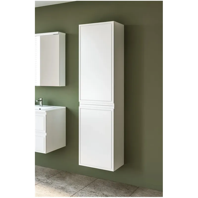 Piekarināms vannas istabas skapis Domoletti Outline SU42DL-2, balta krās., 30.5 cm x 37.6 cm x 165 cm