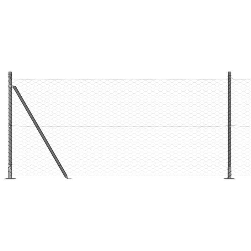 vidaXL Žoga āķis Pelēka 10 x 1 m ,36 mm siets, Tērauds un PVC