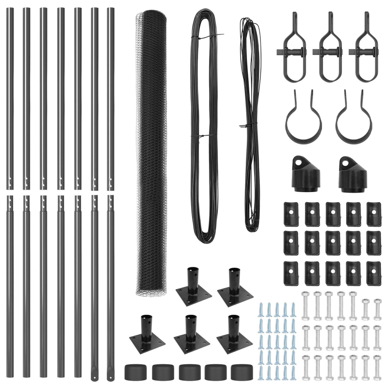 vidaXL Žoga āķis Pelēka 10 x 1,4 m ,13 mm siets, Tērauds un PVC