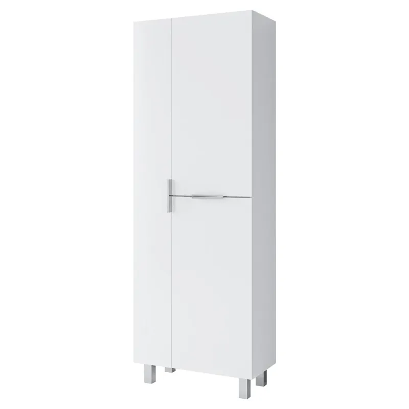 Brīvi stāvošs vannas istabas skapis Domoletti SU60DL-3, balta krās., 32 cm x 60 cm x 172 cm