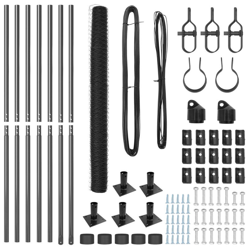 vidaXL Žoga āķis Pelēka 10 x 1,5 m ,50 mm acu izmērs, Tērauds un PVC