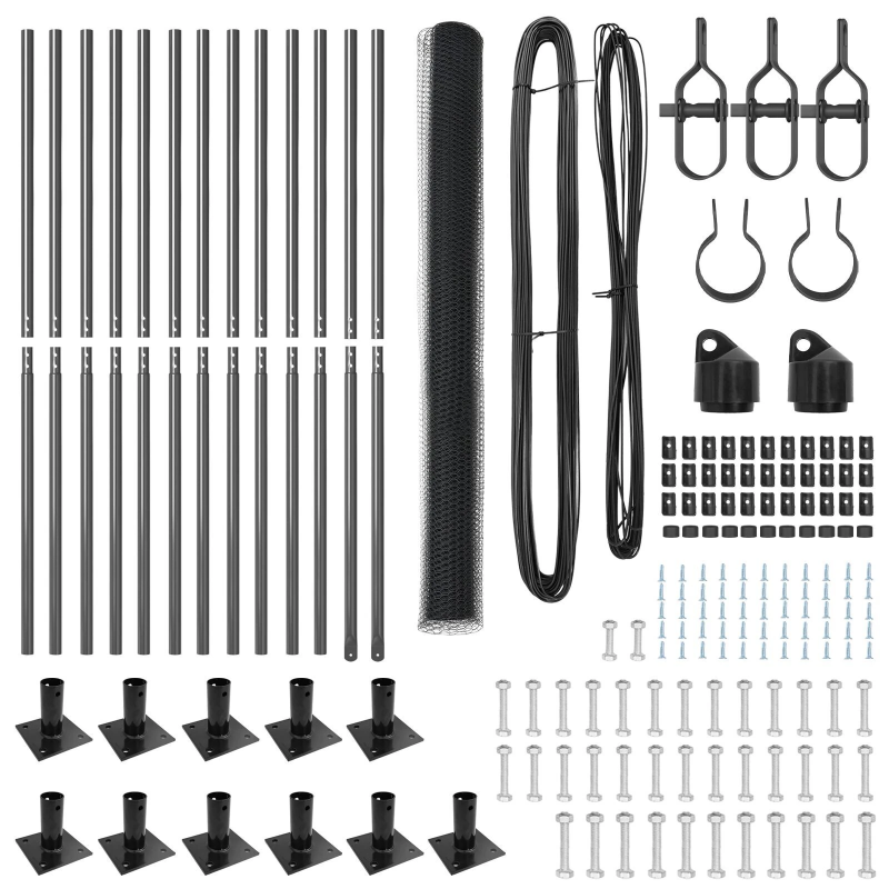 vidaXL Žoga āķis Pelēka 25 x 1,4 m ,13 mm acs, Tērauds un PVC