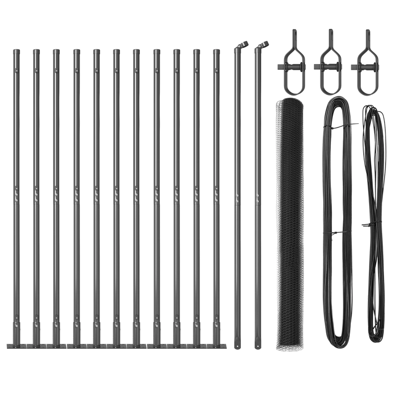 vidaXL Žoga āķis Pelēka 25 x 1,5 m ,13 mm siets, Tērauds