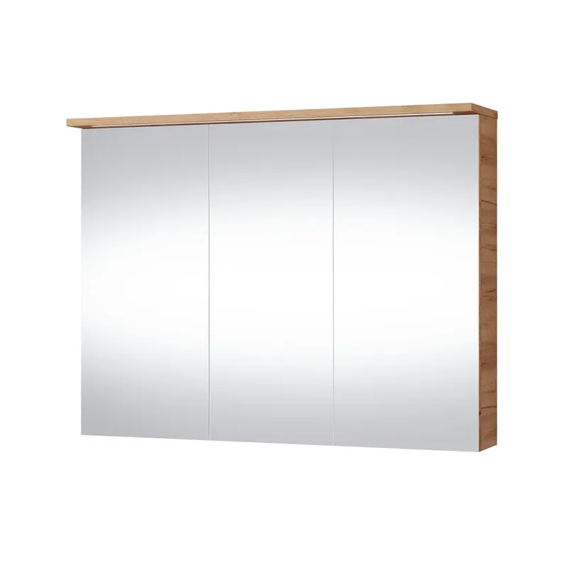 Piekarināms vannas istabas skapis ar spoguli Domoletti, ozola krās.-brūna krās., 15.6 cm x 88.5 cm x 68.3 cm