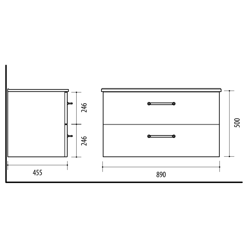 Skapītis vannas ist. sa90dl-5 gold oak