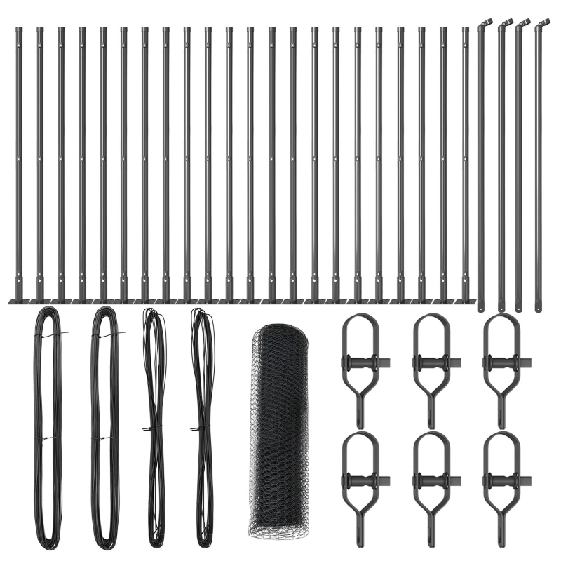 vidaXL Žoga āķis Pelēka 50 x 0,5 m ,13 mm acs, Tērauds un PVC