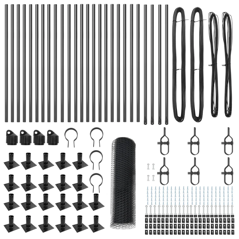 vidaXL Žoga āķis Pelēka 50 x 0,5 m ,13 mm acs, Tērauds un PVC