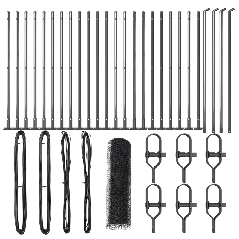 vidaXL Žoga āķis Pelēka 50 x 0,5 m ,25 mm siets, Tērauds un PVC