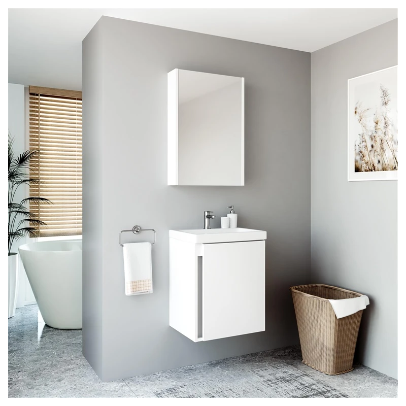 Skapītis ar spoguli sps-50wh-pm balts