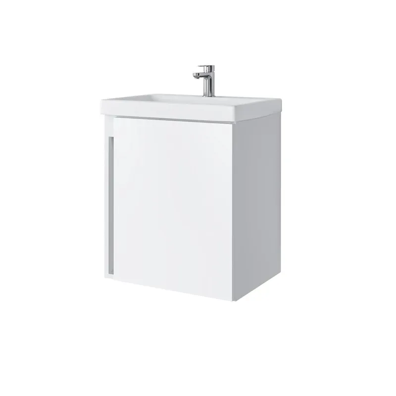 Vannas istabas skapis ar izlietni Riva, balta krās., 35.8 cm x 45.5 cm x 54 cm