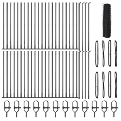 vidaXL Žoga āķis Pelēka 100 x 0,4 m ,50 mm siets, Tērauds un PVC