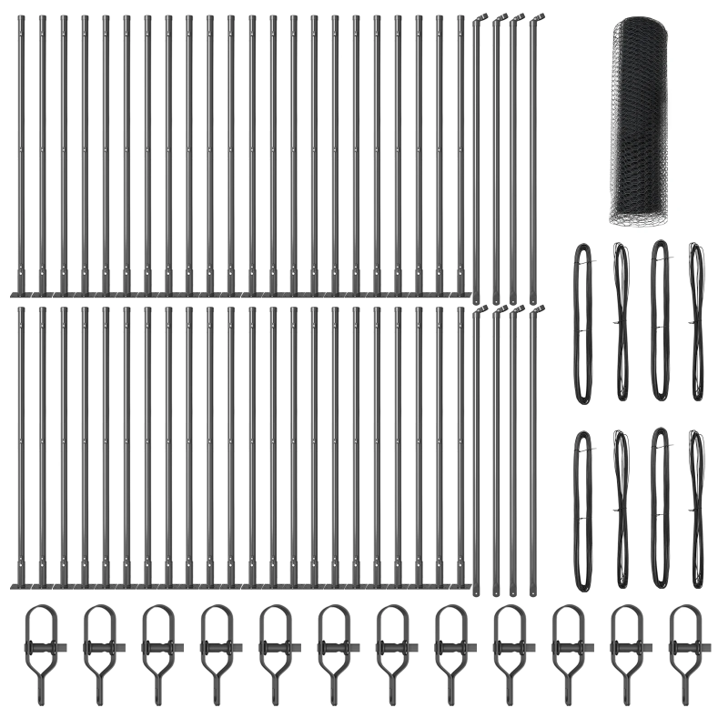 vidaXL Žoga āķis Pelēka 100 x 0,8 m ,13 mm tīkls, Tērauds un PVC