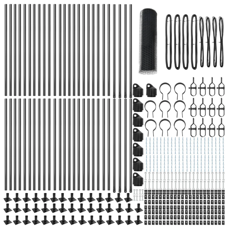 vidaXL Žoga āķis Pelēka 100 x 1 m ,25 mm siets, Tērauds un PVC