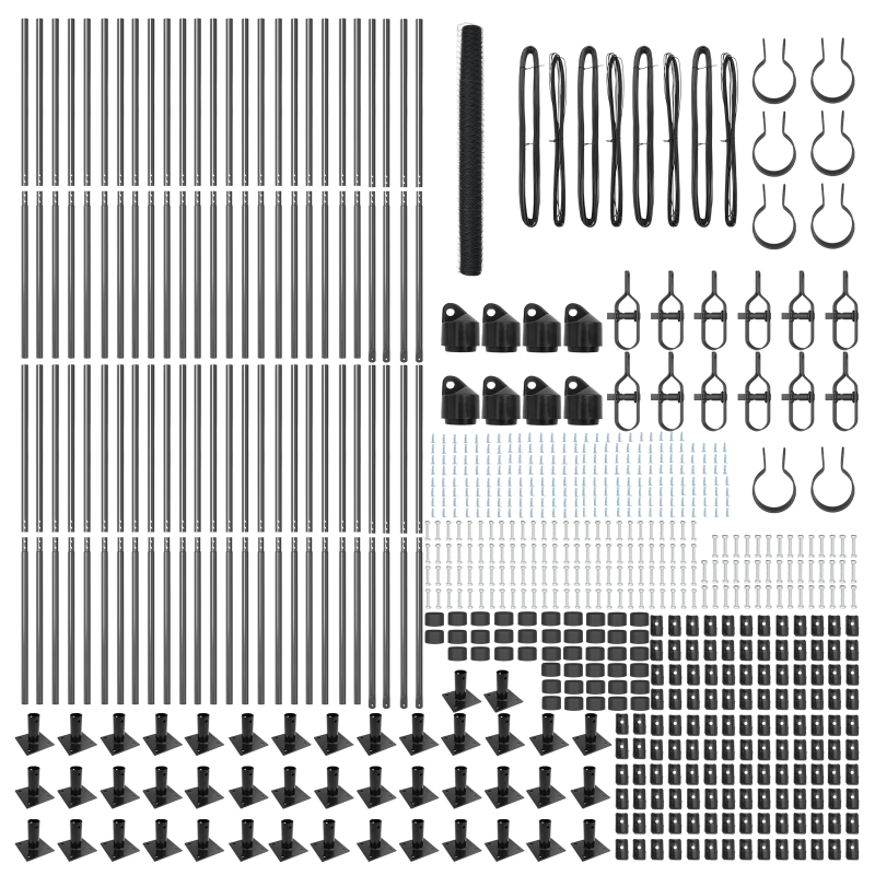 vidaXL Žoga āķis Pelēka 100 x 1,5 m ,50 mm siets, Tērauds un PVC