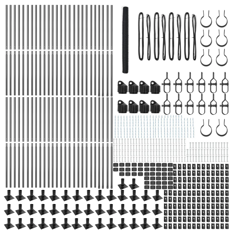 vidaXL Žoga āķis Pelēka 100 x 1,6 m ,36 mm siets, Tērauds un PVC