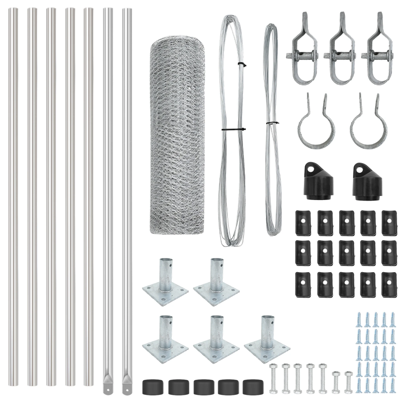 vidaXL Žoga āķis Sudraba 10 x 0,4 m ,13 mm siets, Tērauds