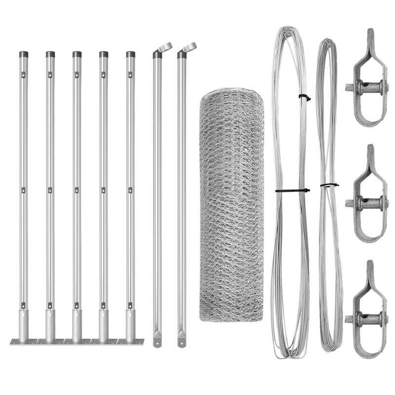 vidaXL Žoga āķis Sudraba 10 x 0,5 m ,13 mm siets, Tērauds