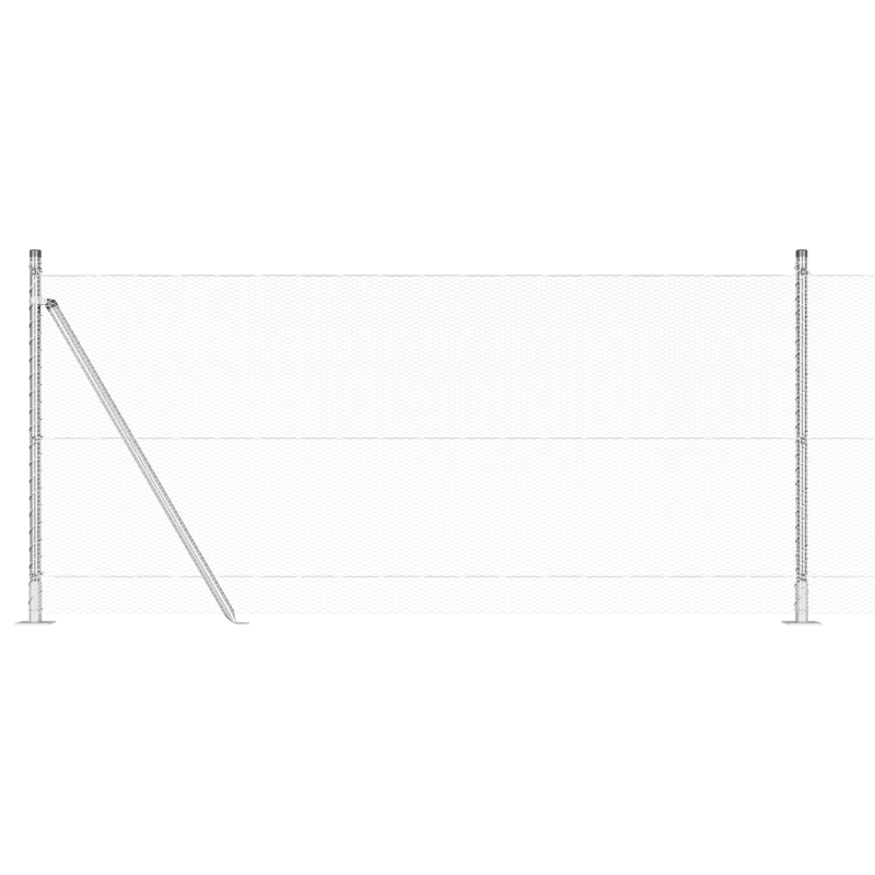 vidaXL Žoga āķis Sudraba 10 x 0,8 m ,13 mm siets, Tērauds