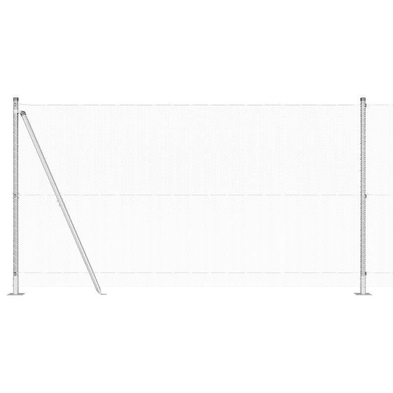 vidaXL Žoga āķis Sudraba 10 x 1,2 m ,13 mm sieta, Tērauds