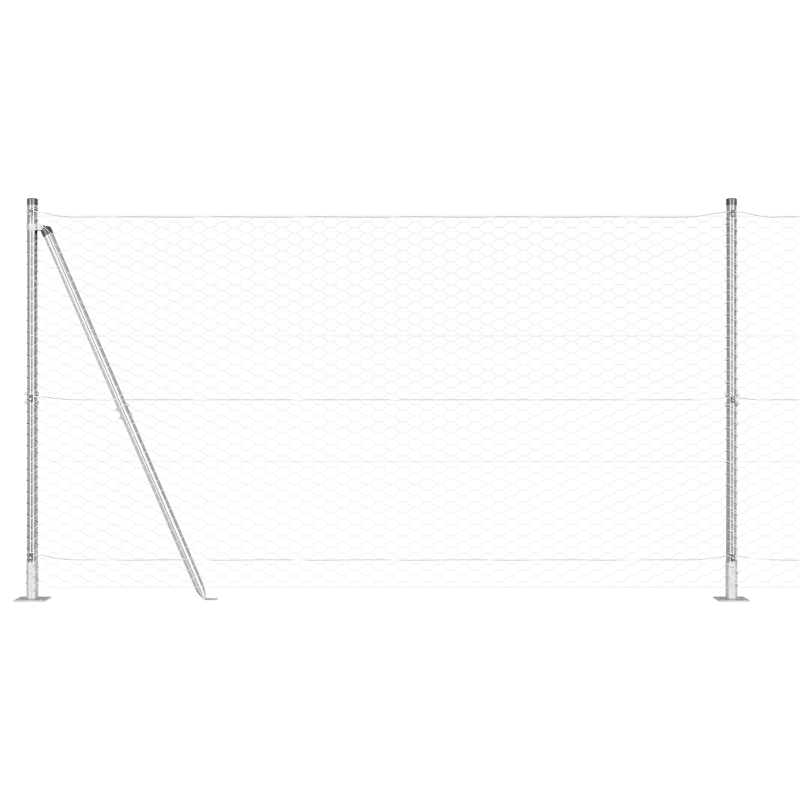 vidaXL Žoga āķis Sudraba 10 x 1,2 m ,36 mm acu, Tērauds